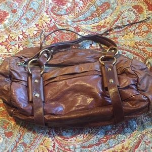 Brown leather Francesco Biasia purse